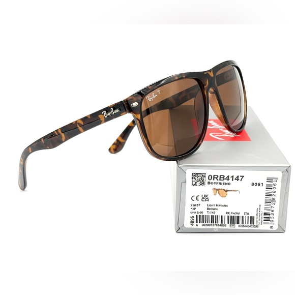 Ray-Ban Rb4147 Boyfriend Lens Sunglasses Light Havana Brown Lens  262 - Picture 2 of 14